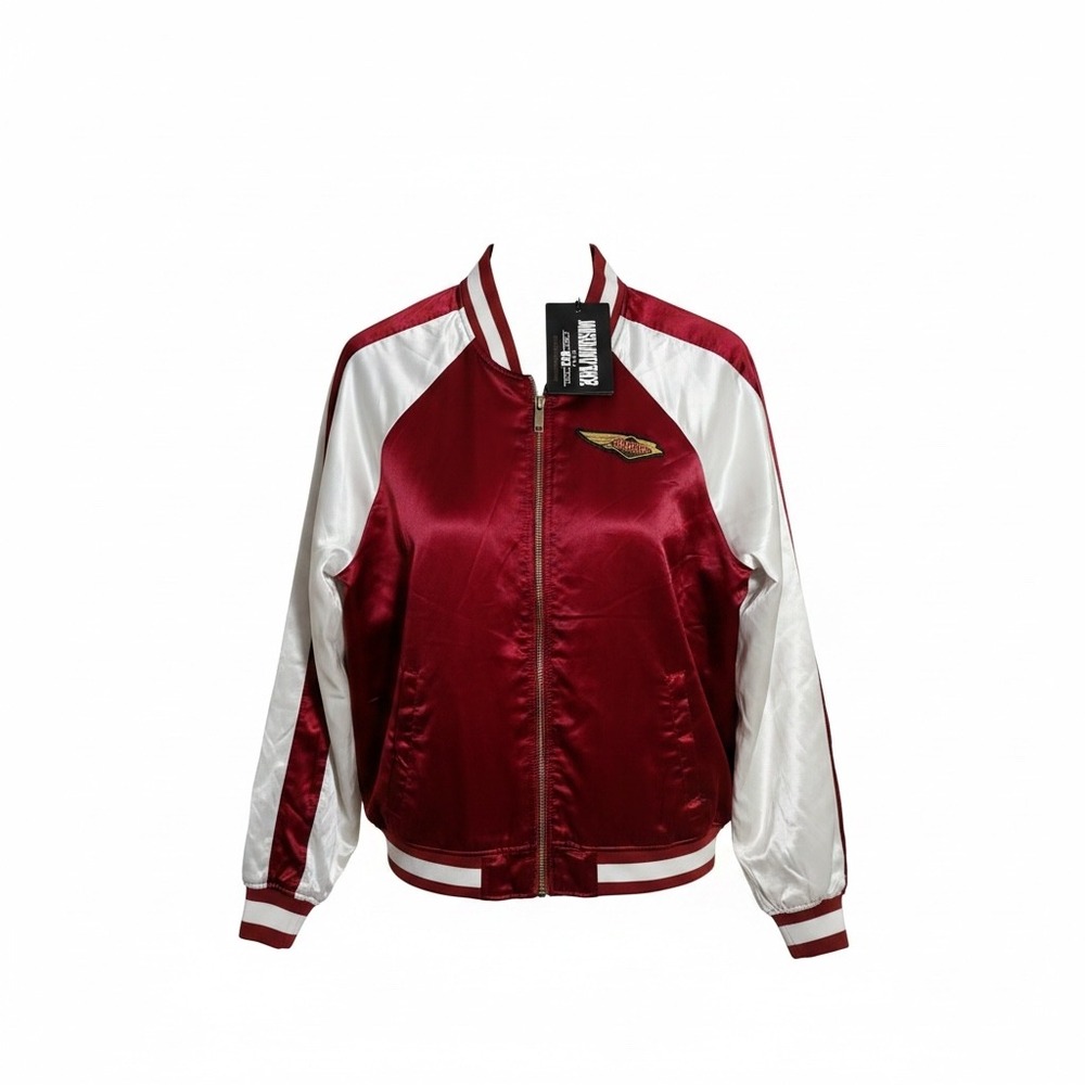 Harley-Davidson Jacket Size XL Red 120th Anniversary Edition Bomber Satin Raglan